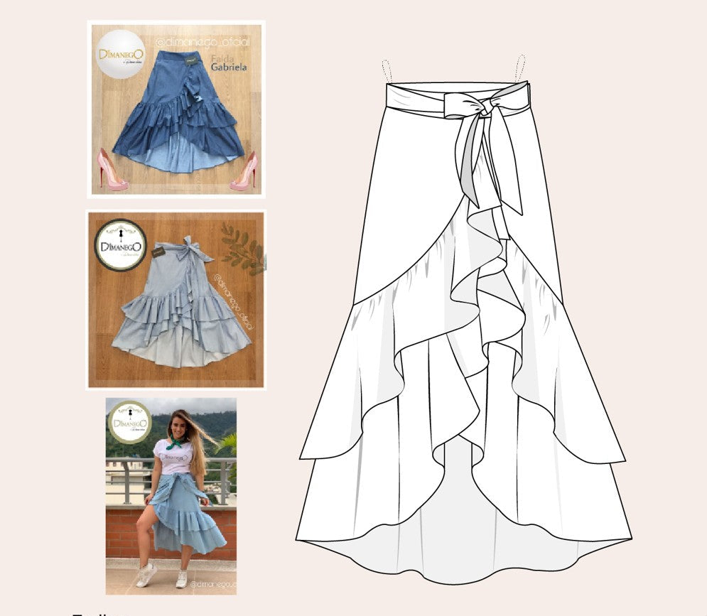 FALDA GABRIELA LARGA JEAN