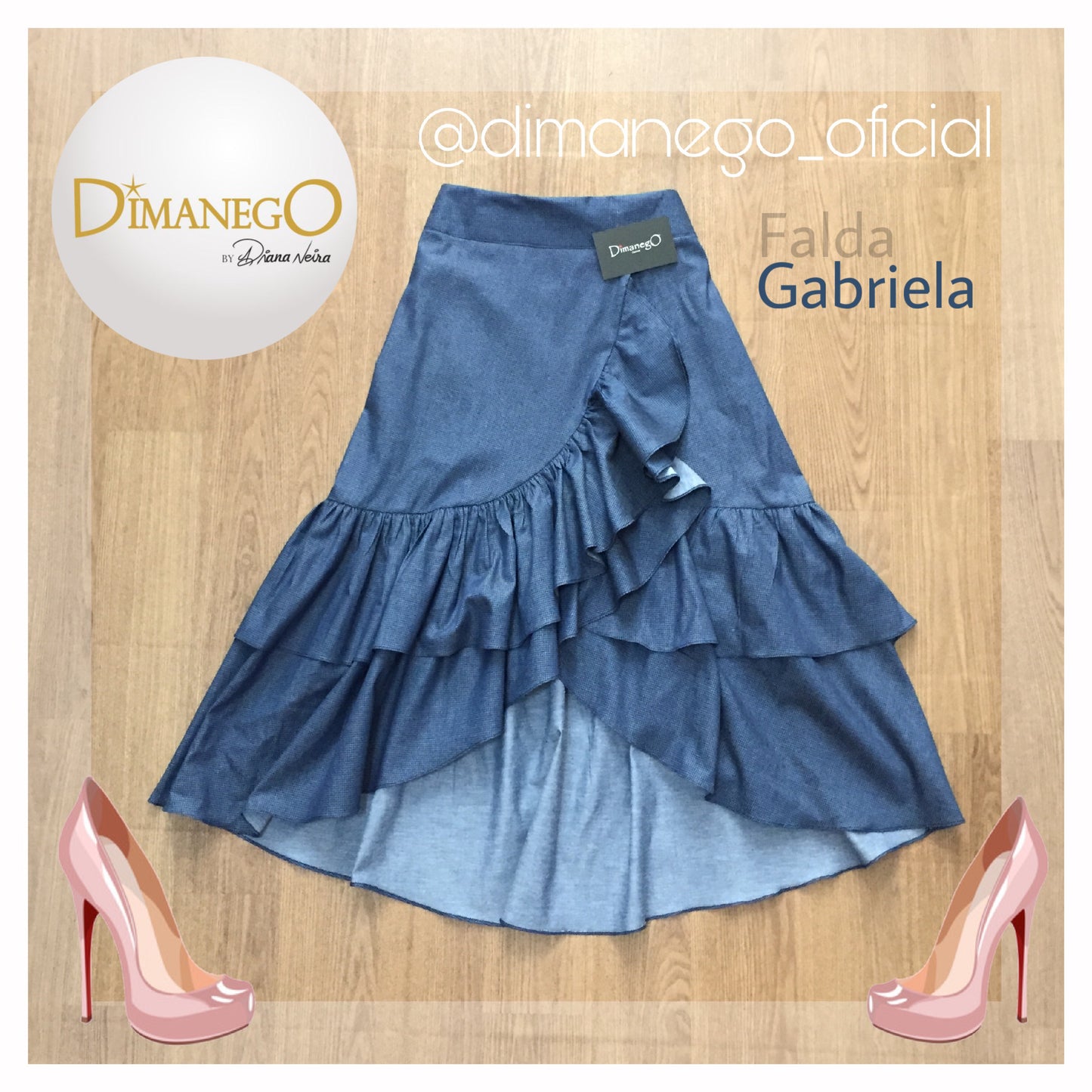 FALDA GABRIELA LARGA JEAN