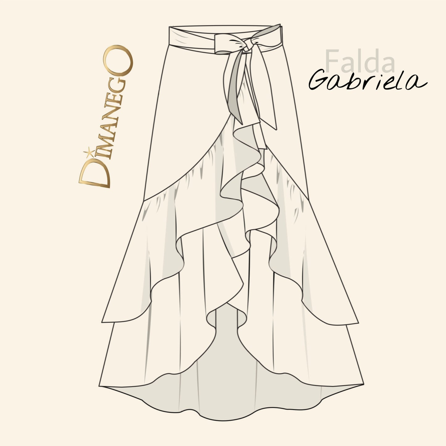 FALDA GABRIELA LARGA JEAN