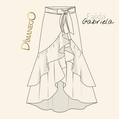 FALDA GABRIELA LARGA JEAN