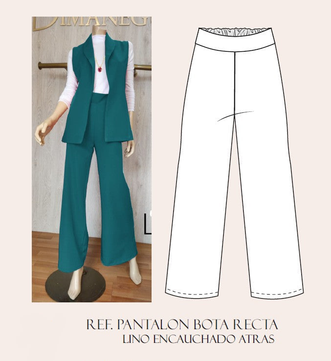 PANTALÓN BOTA RECTA Lino SF