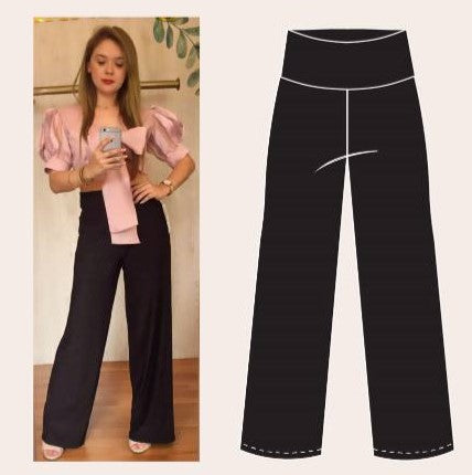 PANTALÓN BOTA RECTA Lycra Acetato fino