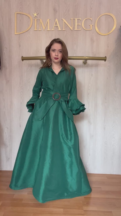 VESTIDO NICOLLE Tafeta